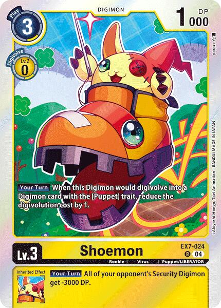 Shoemon [EX7-024] [Digimon LIBERATOR] | Shuffle n Cut Hobbies & Games