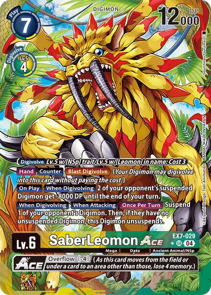 SaberLeomon ACE [EX7-029] (Alternate Art) [Digimon LIBERATOR] | Shuffle n Cut Hobbies & Games