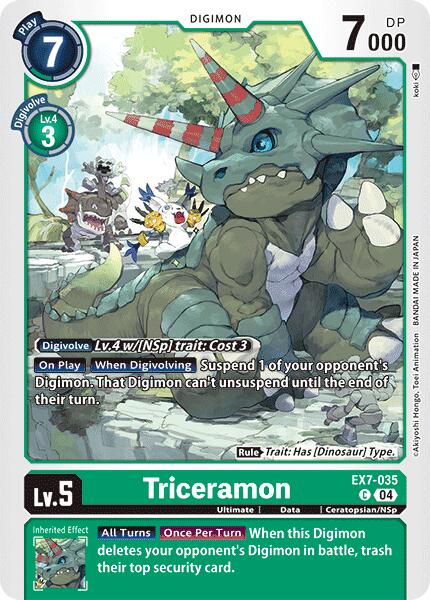 Triceramon [EX7-035] [Digimon LIBERATOR] | Shuffle n Cut Hobbies & Games