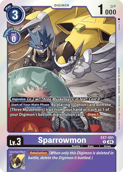 Sparrowmon [EX7-051] [Digimon LIBERATOR] | Shuffle n Cut Hobbies & Games