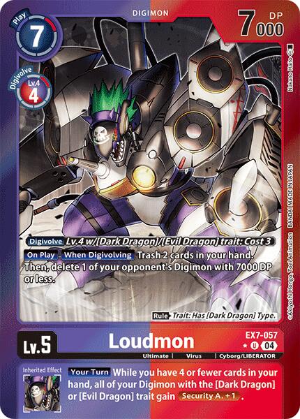 Loudmon [EX7-057] (Foil) [Digimon LIBERATOR] | Shuffle n Cut Hobbies & Games