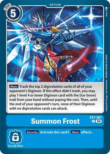 Summon Frost [EX7-067] [Digimon LIBERATOR] | Shuffle n Cut Hobbies & Games