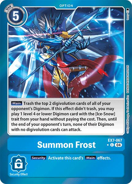 Summon Frost [EX7-067] (Foil) [Digimon LIBERATOR] | Shuffle n Cut Hobbies & Games