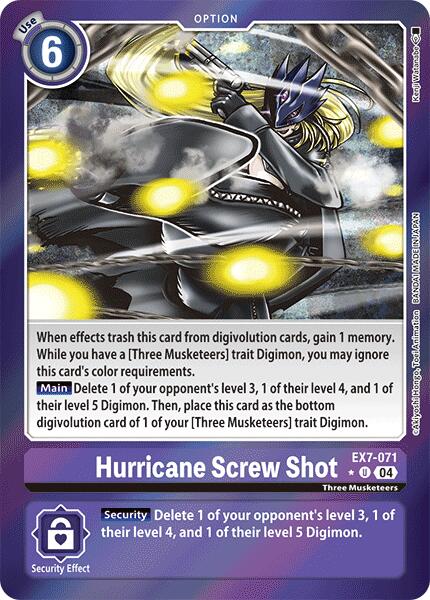 Hurricane Screw Shot [EX7-071] (Foil) [Digimon LIBERATOR] | Shuffle n Cut Hobbies & Games