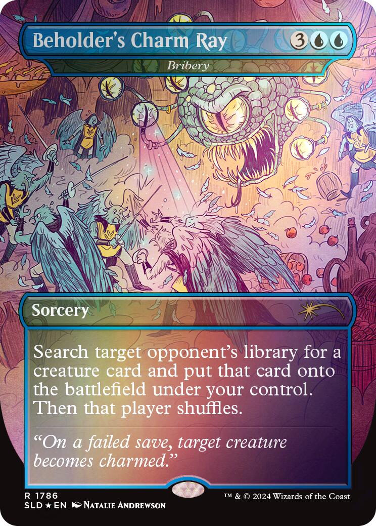 Beholder's Charm Ray - Bribery (Rainbow Foil) [Secret Lair Drop Series] | Shuffle n Cut Hobbies & Games