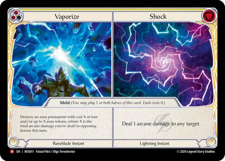 Vaporize // Shock [ROS011] (Rosetta)  Rainbow Foil | Shuffle n Cut Hobbies & Games