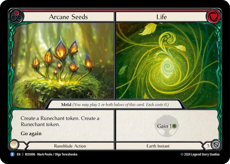 Arcane Seeds // Life [ROS006] (Rosetta)  Rainbow Foil | Shuffle n Cut Hobbies & Games