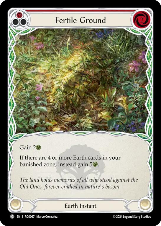 Fertile Ground (Red) [ROS067] (Rosetta)  Rainbow Foil | Shuffle n Cut Hobbies & Games