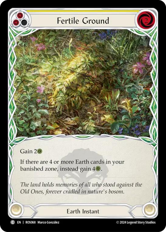 Fertile Ground (Yellow) [ROS068] (Rosetta)  Rainbow Foil | Shuffle n Cut Hobbies & Games