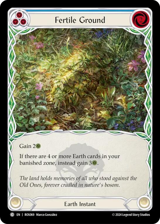 Fertile Ground (Blue) [ROS069] (Rosetta)  Rainbow Foil | Shuffle n Cut Hobbies & Games