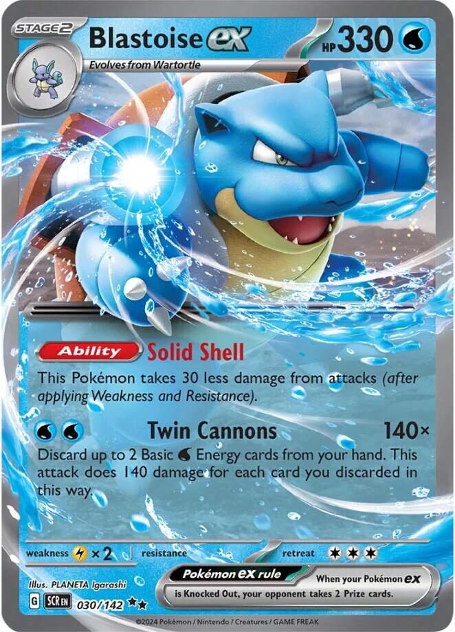 Blastoise ex (030/142) [Scarlet & Violet: Stellar Crown] | Shuffle n Cut Hobbies & Games