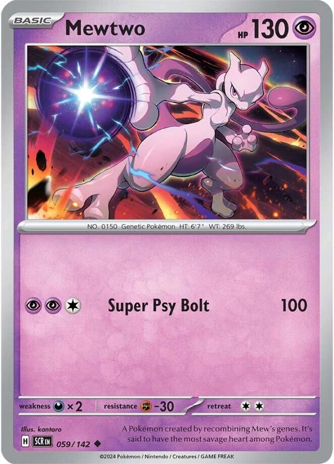 Mewtwo (059/142) [Scarlet & Violet: Stellar Crown] | Shuffle n Cut Hobbies & Games