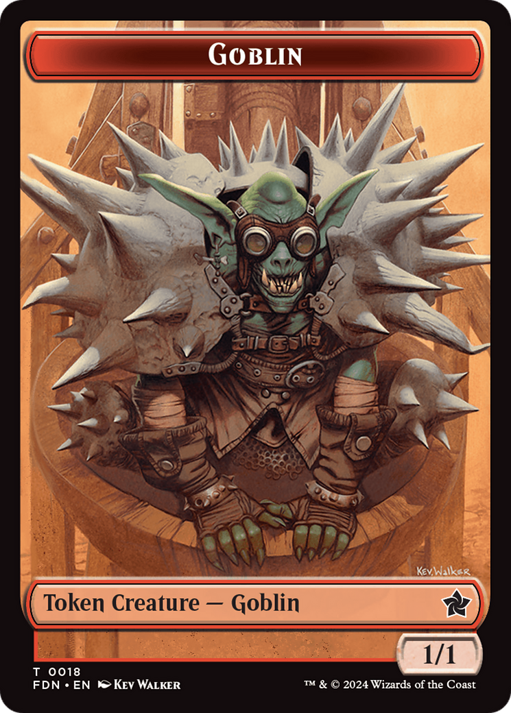 Goblin // Treasure Double-Sided Token [Foundations Tokens] | Shuffle n Cut Hobbies & Games