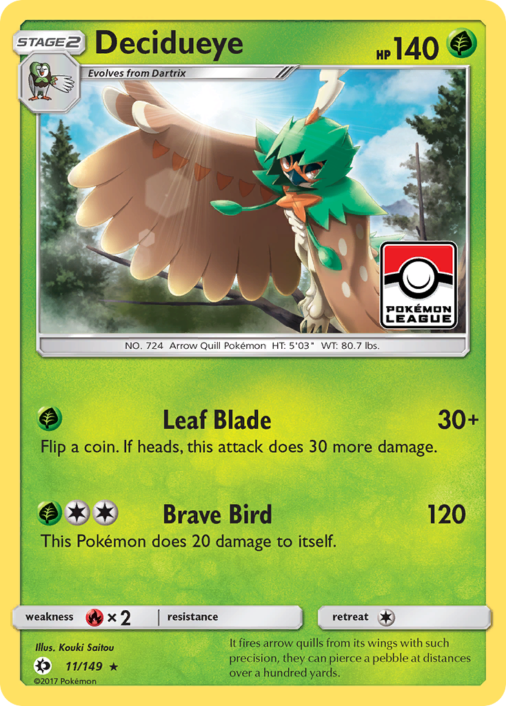 Decidueye (11/149) [Sun & Moon: Base Set] | Shuffle n Cut Hobbies & Games