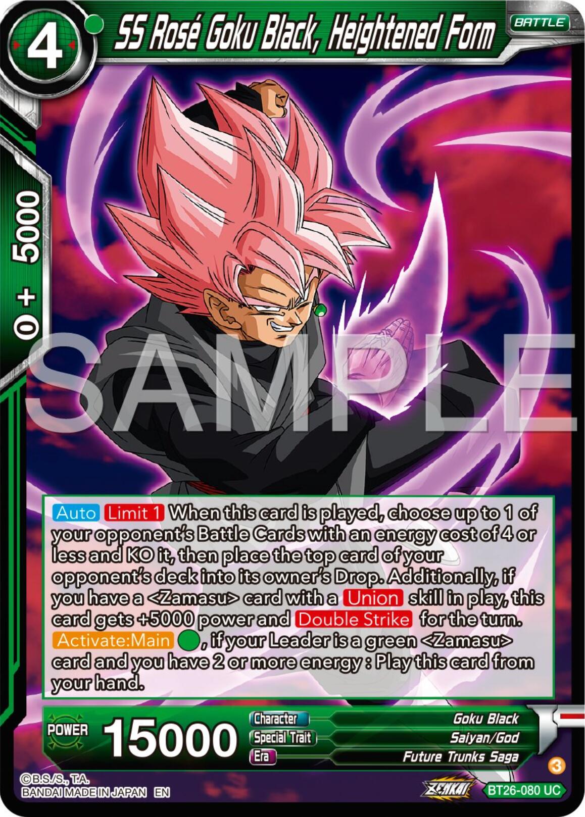 SS Rose Goku Black, Heightened Form (BT26-080) [Ultimate Advent] | Shuffle n Cut Hobbies & Games