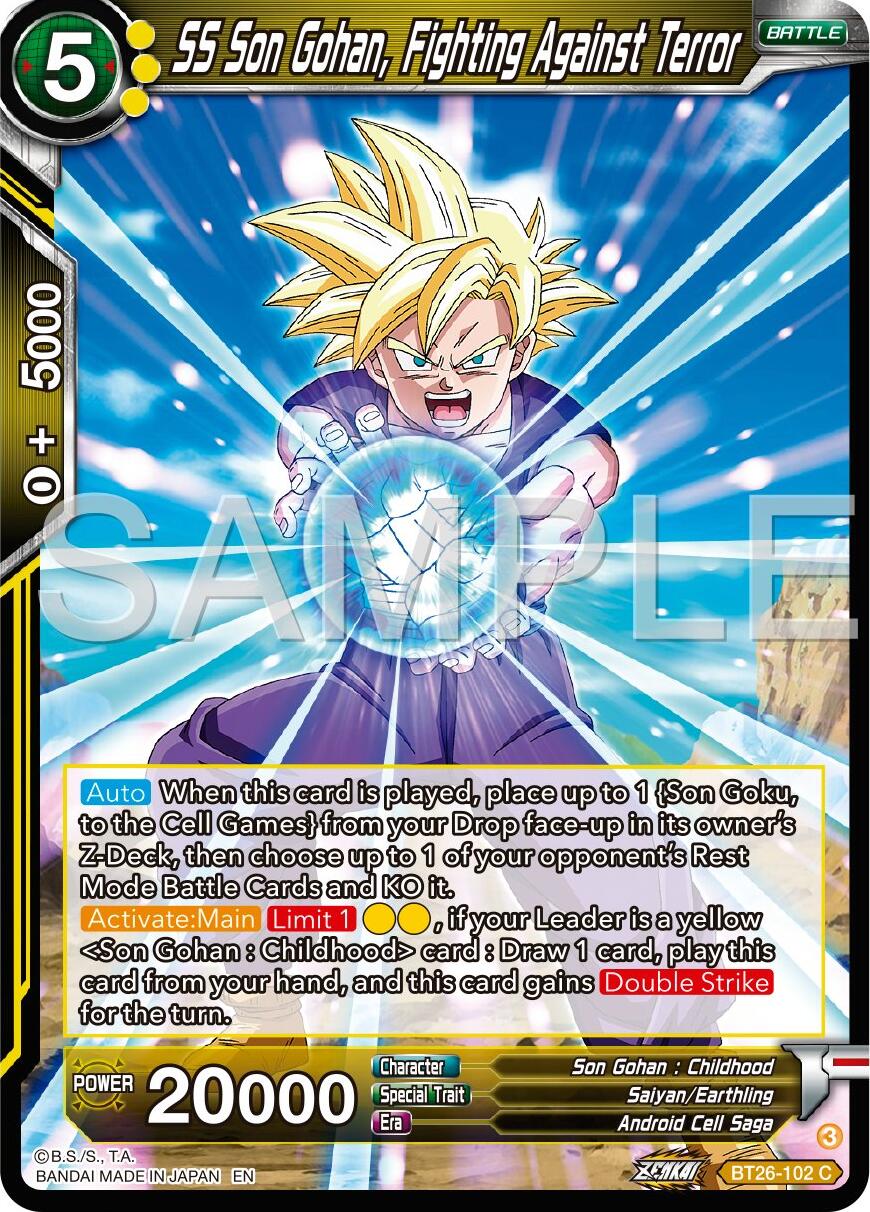 SS Son Gohan, Fighting Against Terror (BT26-102) [Ultimate Advent] | Shuffle n Cut Hobbies & Games