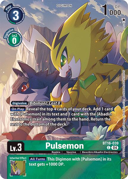 Pulsemon [BT16-039] (Legend Pack 2024) [Beginning Observer] | Shuffle n Cut Hobbies & Games