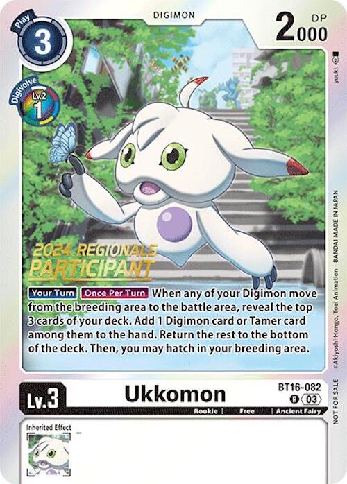 Ukkomon [BT16-082] (2024 Regionals Participant) [Beginning Observer] | Shuffle n Cut Hobbies & Games