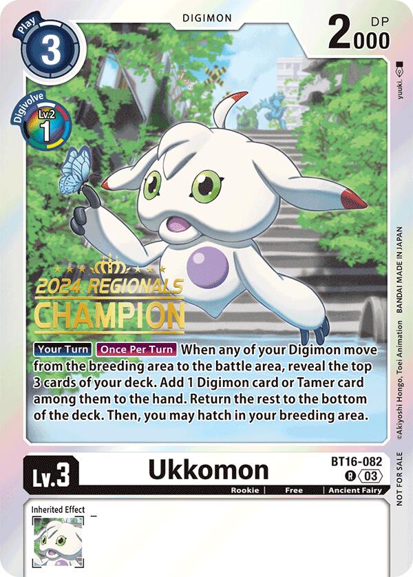 Ukkomon [BT16-082] (2024 Regionals Champion) [Beginning Observer] | Shuffle n Cut Hobbies & Games