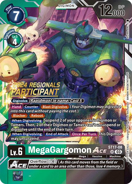 MegaGargomon ACE [ST17-08] (2024 Regionals Participant) [Starter Deck: Double Typhoon Advanced Deck Set] | Shuffle n Cut Hobbies & Games