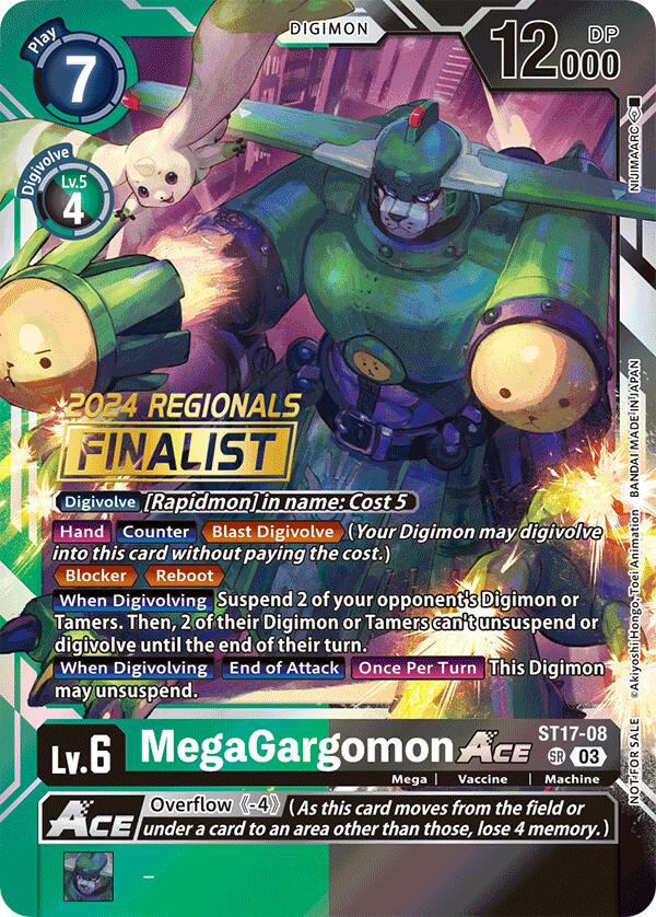 MegaGargomon ACE [ST17-08] (2024 Regionals Finalist) [Starter Deck: Double Typhoon Advanced Deck Set] | Shuffle n Cut Hobbies & Games