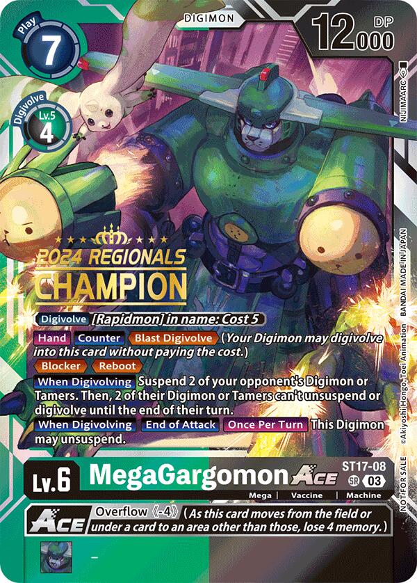 MegaGargomon ACE [ST17-08] (2024 Regionals Champion) [Starter Deck: Double Typhoon Advanced Deck Set] | Shuffle n Cut Hobbies & Games