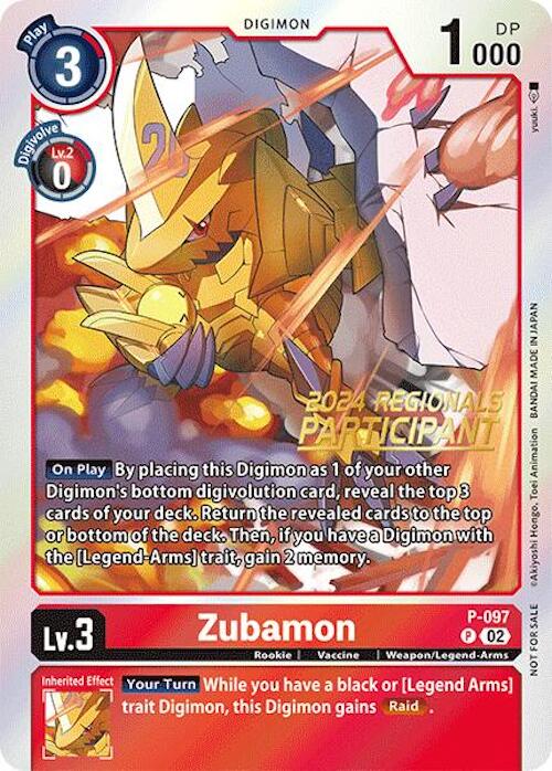 Zubamon [P-097] - P-097 (2024 Regionals Participant) [Promotional Cards] | Shuffle n Cut Hobbies & Games