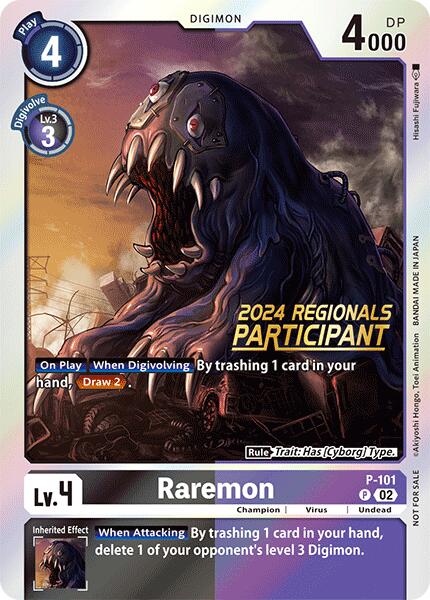 Raremon [P-101] - P-101 (2024 Regionals Participant) [Promotional Cards] | Shuffle n Cut Hobbies & Games