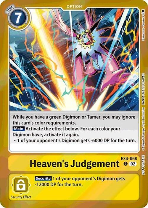 Heaven's Judgement [EX4-068] (Event Pack 7) [Alternative Being Booster] | Shuffle n Cut Hobbies & Games