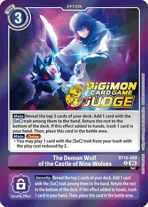 The Demon Wolf of the Castle of Nine Wolves [BT16-099] (Judge Pack 6) [Beginning Observer] | Shuffle n Cut Hobbies & Games