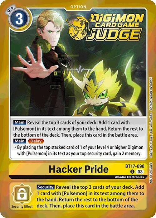 Hacker Pride [BT17-098] (Judge Pack 6) [Secret Crisis] | Shuffle n Cut Hobbies & Games