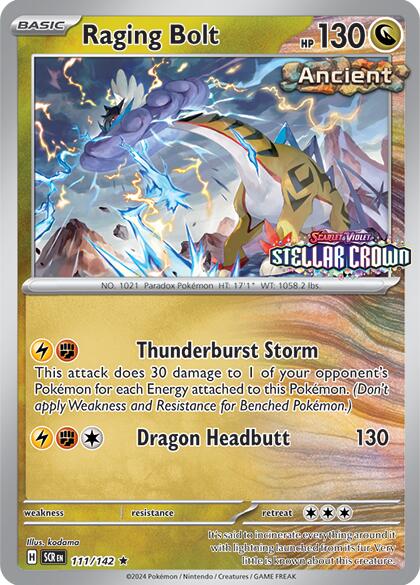 Raging Bolt (111/142) (Cosmo Holo - Best Buy Exclusive) [Miscellaneous Cards] | Shuffle n Cut Hobbies & Games