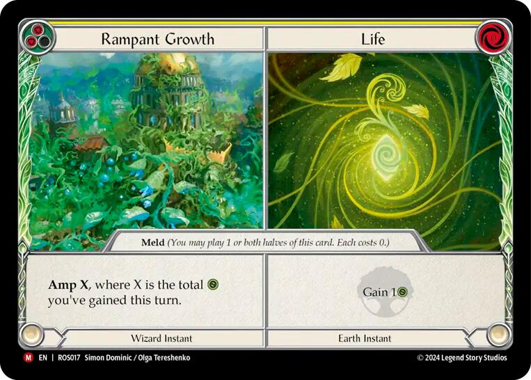 Rampant Growth // Life [ROS017] (Rosetta)  Rainbow Foil | Shuffle n Cut Hobbies & Games