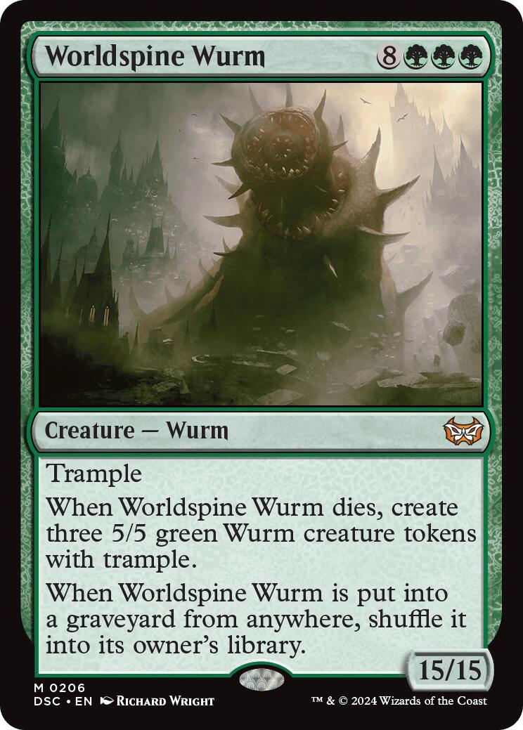 Worldspine Wurm [Duskmourn: House of Horror Commander] | Shuffle n Cut Hobbies & Games