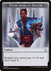 Treasure (21) // Teferi Akosa of Zhalfir Emblem Double-Sided Token [March of the Machine Tokens] | Shuffle n Cut Hobbies & Games