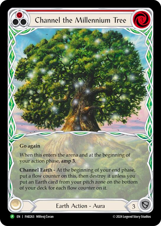 Channel the Millennium Tree [FAB263] (Promo)  Cold Foil | Shuffle n Cut Hobbies & Games