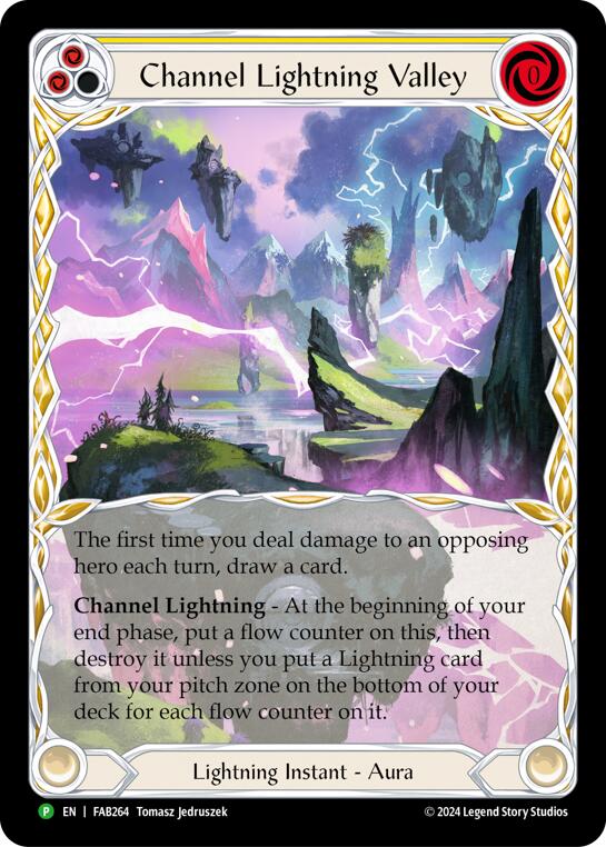 Channel Lightning Valley [FAB264] (Promo)  Cold Foil | Shuffle n Cut Hobbies & Games