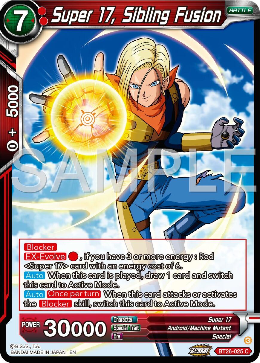 Super 17, Sibling Fusion (BT26-025) [Ultimate Advent] | Shuffle n Cut Hobbies & Games