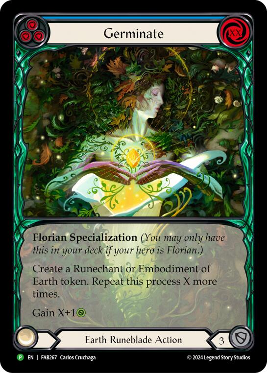 Germinate (Extended Art) [FAB267] (Promo)  Rainbow Foil | Shuffle n Cut Hobbies & Games