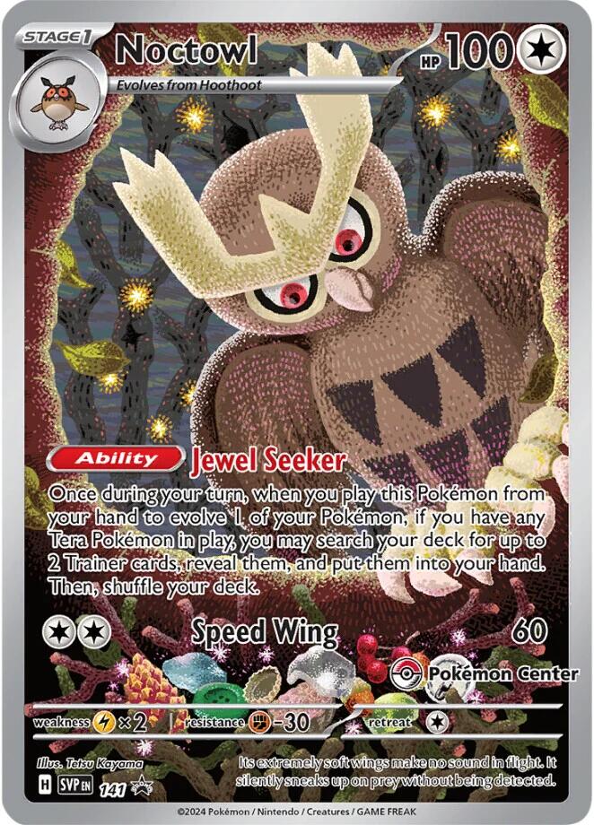 Noctowl (141) (Pokemon Center Exclusive) [Scarlet & Violet: Black Star Promos] | Shuffle n Cut Hobbies & Games