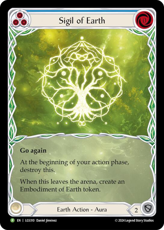 Sigil of Earth (Extended Art) [LGS310] (Promo)  Rainbow Foil | Shuffle n Cut Hobbies & Games