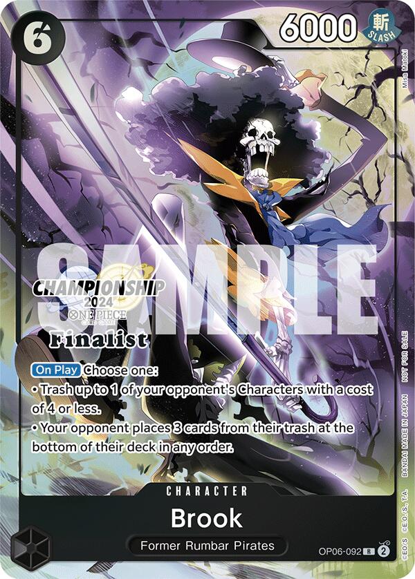 Brook (Championship 2024 Finalist Card Set) [One Piece Promotion Cards] | Shuffle n Cut Hobbies & Games