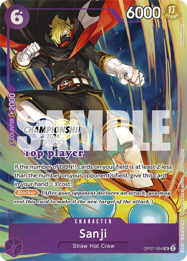 Sanji (Championship 2024 Top Player Pack) [One Piece Promotion Cards] | Shuffle n Cut Hobbies & Games