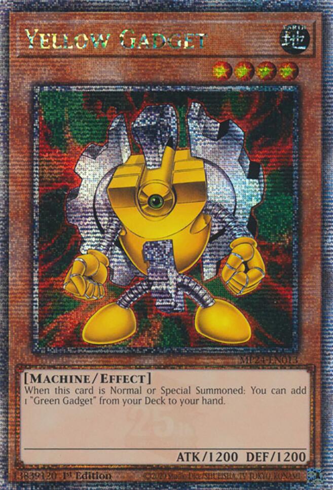 Yellow Gadget [MP24-EN013] Quarter Century Secret Rare | Shuffle n Cut Hobbies & Games