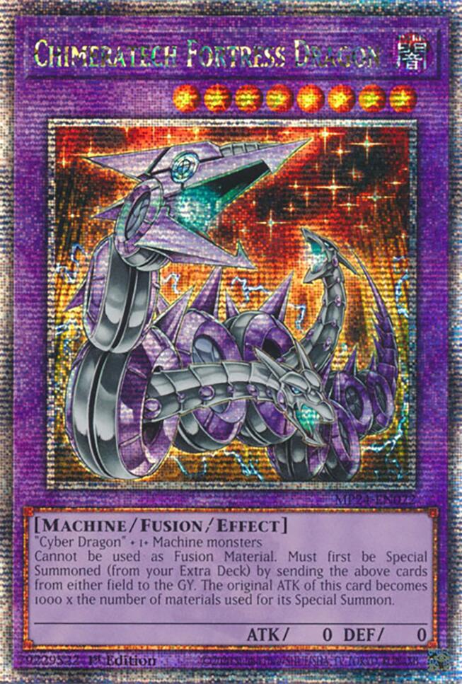 Chimeratech Fortress Dragon [MP24-EN022] Quarter Century Secret Rare | Shuffle n Cut Hobbies & Games