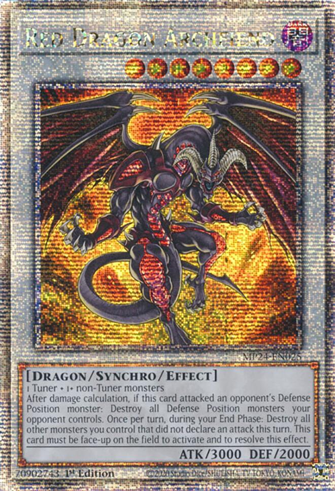 Red Dragon Archfiend [MP24-EN025] Quarter Century Secret Rare | Shuffle n Cut Hobbies & Games