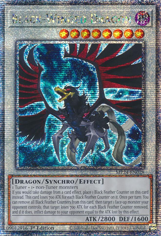 Black-Winged Dragon [MP24-EN028] Quarter Century Secret Rare | Shuffle n Cut Hobbies & Games