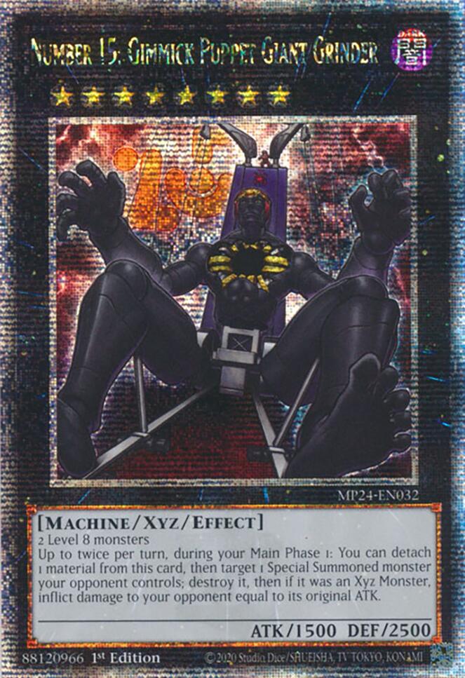 Number 15: Gimmick Puppet Giant Grinder [MP24-EN032] Quarter Century Secret Rare | Shuffle n Cut Hobbies & Games