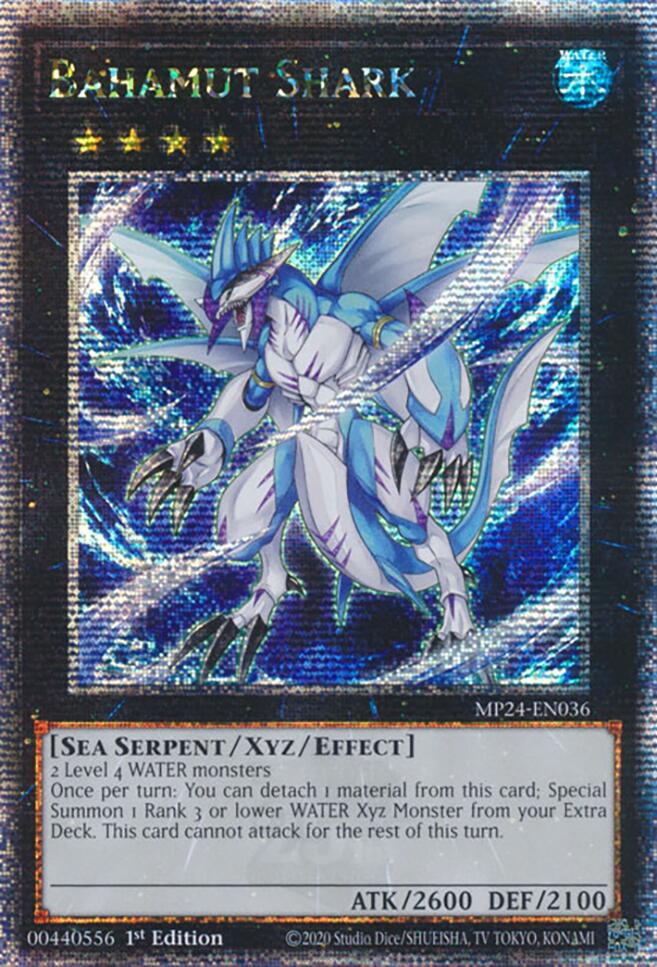 Bahamut Shark [MP24-EN036] Quarter Century Secret Rare | Shuffle n Cut Hobbies & Games