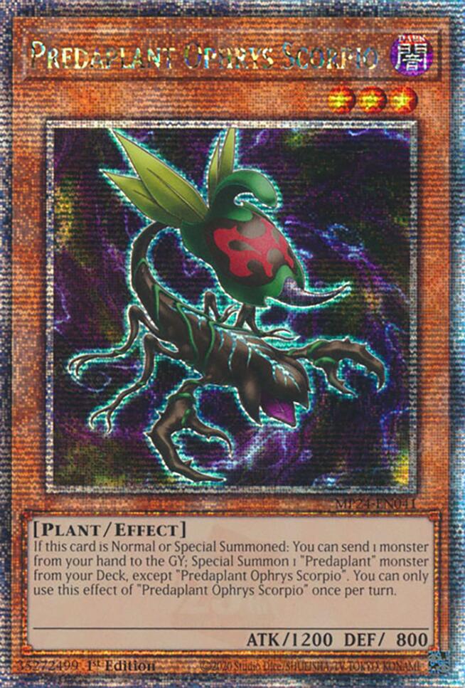 Predaplant Ophrys Scorpio [MP24-EN041] Quarter Century Secret Rare | Shuffle n Cut Hobbies & Games